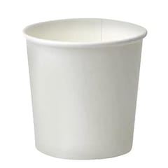 Paper Glass Disposable Tea/Coffee Cups, Pack of 50 pcs, 150 ml - White