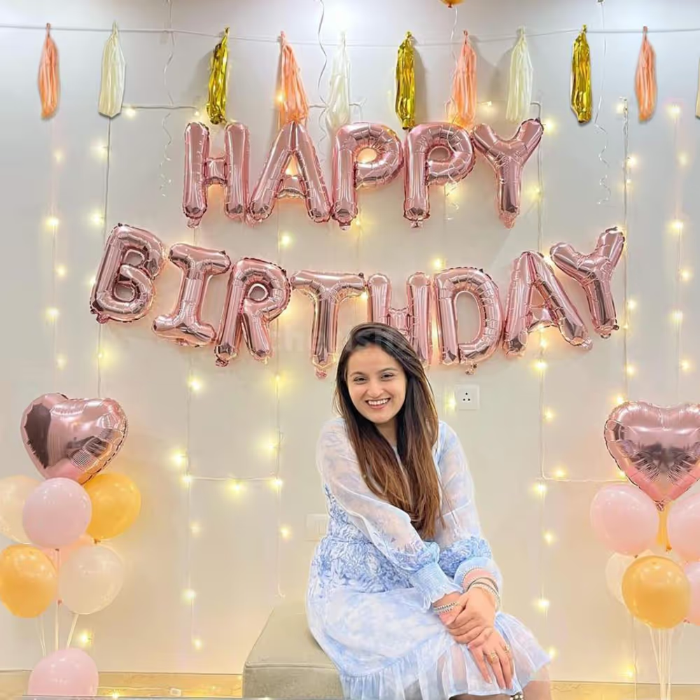 Pastel And Rosegold Birthday Decor image 2