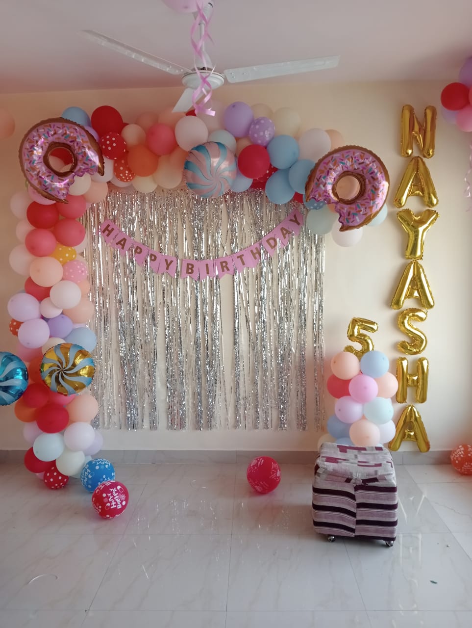 Pastel Candy & Donut Theme Birthday Setup