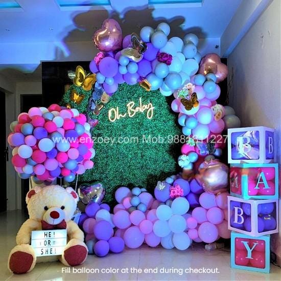 Baby shower neon  theme