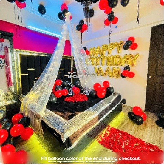 Bed Canopy Birthday Decoration