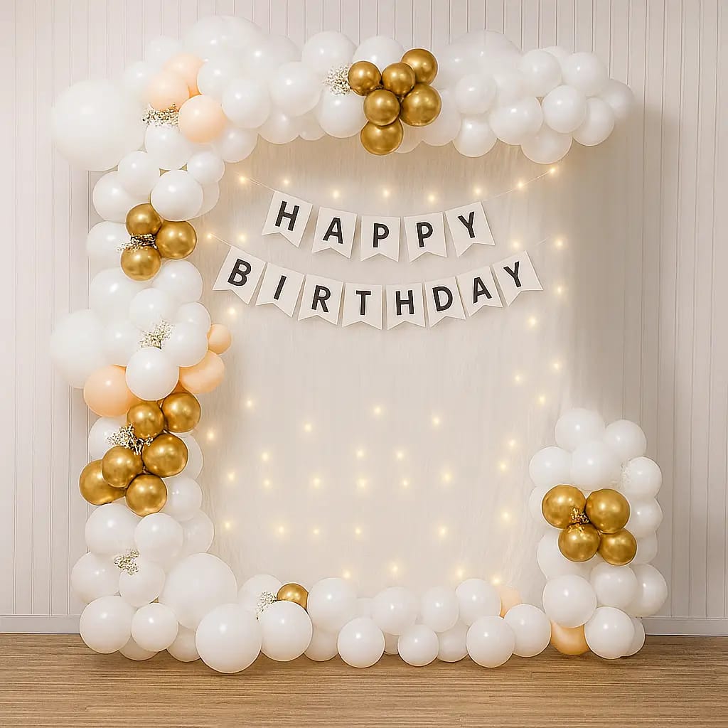 Pastel Lavender & Gold Birthday Decoration image 1