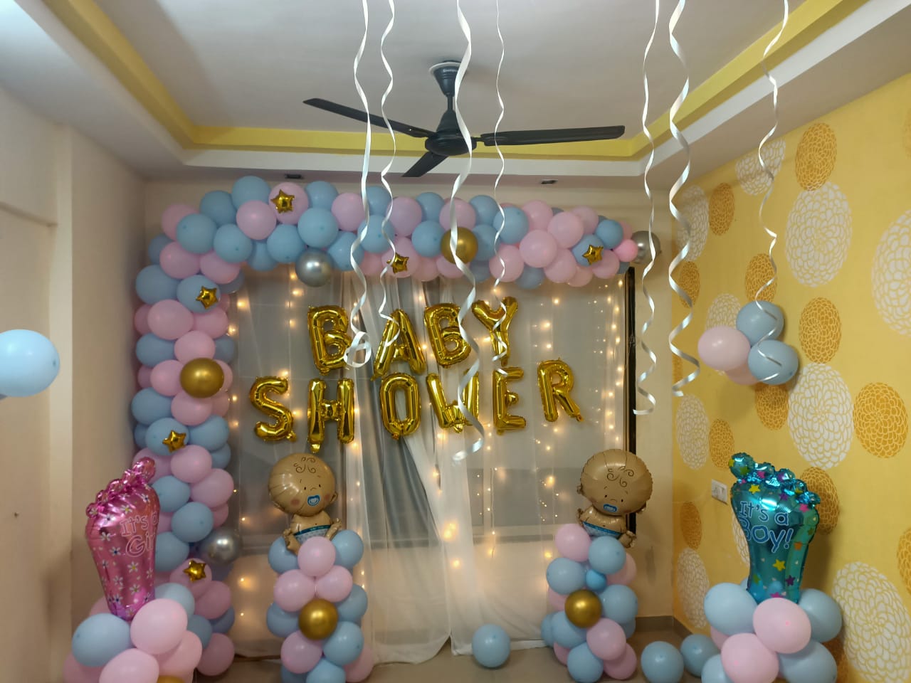 Baby Shower Decor mom to be party decore ring led color balloon Godh Bharai Home Decoration image 1