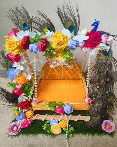 Royal Floral Krishna Jhula Decoration