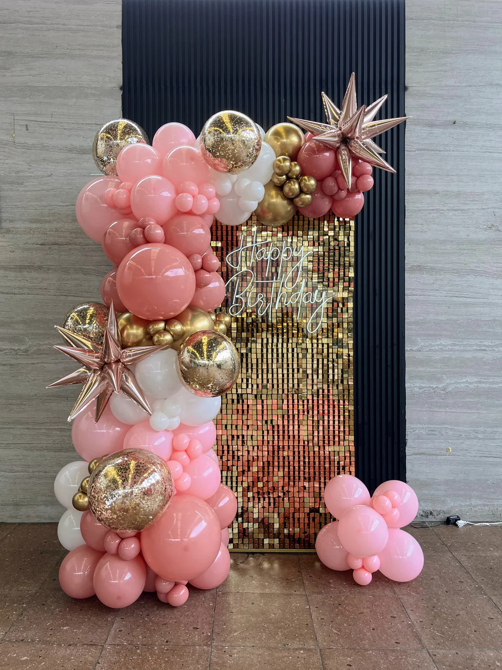 royal Neon & sequin decor