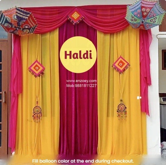 Haldi Multicolor Backdrop