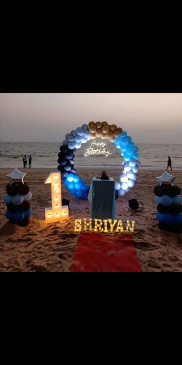 Premium Outdoor Birthday Balloon Ring Decoration