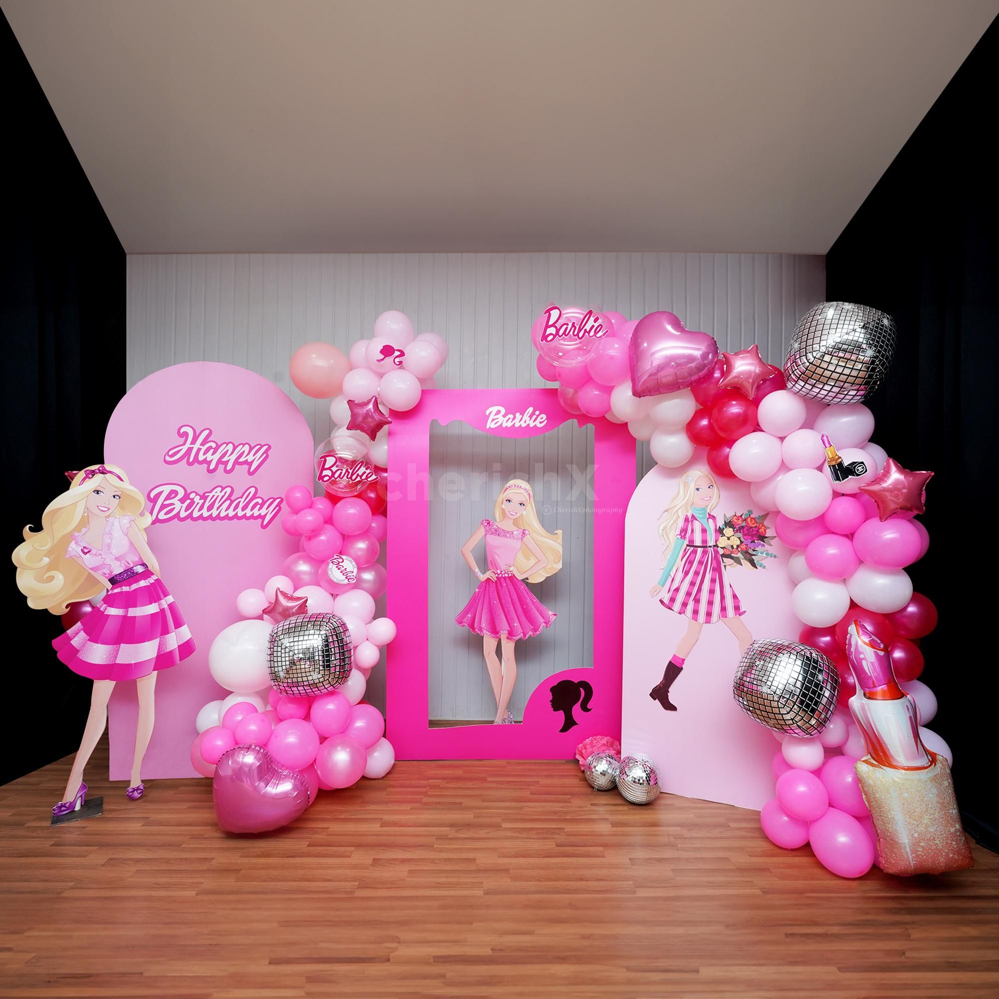 Premium Barbie Dollhouse & Photo Booth Birthday Setup