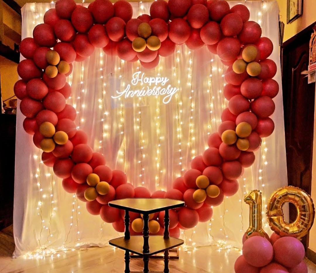 10th anniversary decoration heart shape