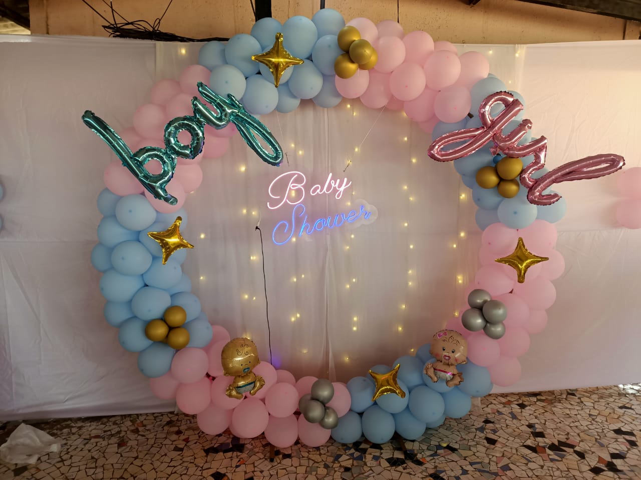 Baby Shower Decor mom to be party decore ring led color balloon Godh Bharai Home Decoration image 6