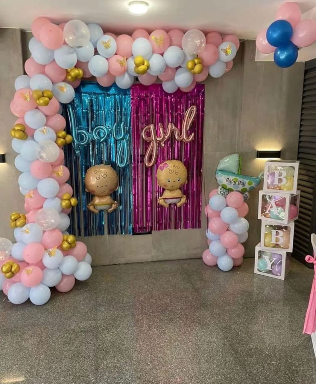 Baby Shower Decor mom to be party decore red blue color balloon Godh Bharai Home Decoration