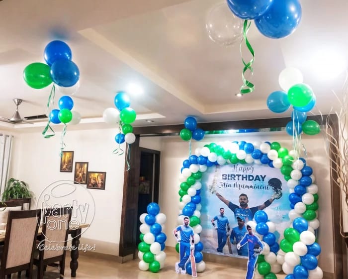 Cricket / Virat Kohli Theme Birthday Stage Decoration