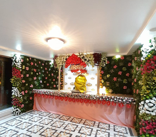 Flowers for gonpati decoration Mixed Flower Decoration image 4